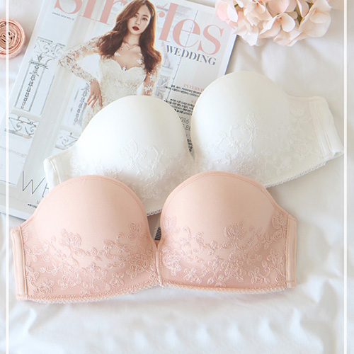 로사 오프숄더 웨딩브라Set 끈없는 신부 드레스 속옷]